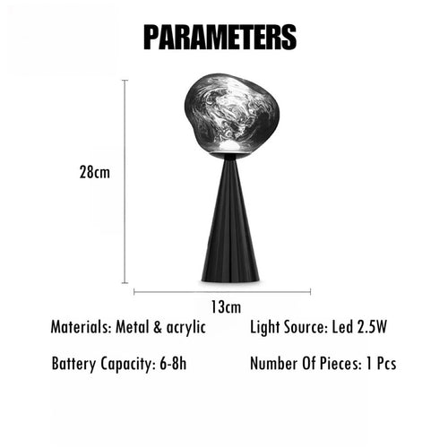 Melt Portable Dimmable Led Table Lamp - Modern Nordic Bedside Lamp